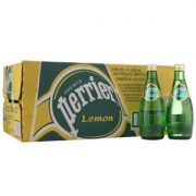 perrier 巴黎水 柠檬味气泡矿泉水 330ml*24瓶