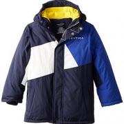 L码！Nautica 诺帝卡  Colorblocked  大童保暖外套
