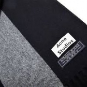 反季囤货：明星至爱Acne Studios 维京羊毛围巾 黑灰条纹
