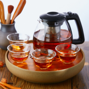 青苹果 R390+Y2011/L5 玻璃茶杯茶壶5件套 茶壶*1+水杯*4