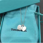 TIFFANY 蒂芙尼 纯银 RTT 双心型吊坠项链 22309307