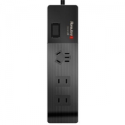 Huntkey 航嘉 小新303新国标带儿童保护门3位插座 1.8米黑色 *3件 +凑单品