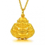 折￥303/g！周生生 黄金(足金)大肚弥勒佛吊坠 5.39克  (包含工费100元)  1636元（2019元，5000-100叠加满减）