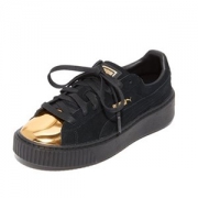 PUMA 彪马 Suede Creeper 女士金属头麂皮复古休闲鞋