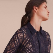 国内￥8700，意大利产 Burberry 17年新款 Lace Aster 蕾丝衬衫 4.3折$320