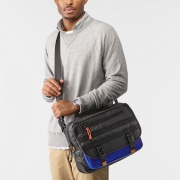 化石（Fossil）  Sportsman Messenger 男士帆布邮差包 防水涂层面料