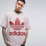 Eason同款，adidas Originals 阿迪达斯 三叶草 AC Boxy男士纯棉大LOGOT恤  £12.67