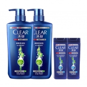 清扬（CLEAR）男士洗发水套装750ml*2瓶