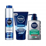 男士专属！妮维雅（NIVEA）水活畅透小蓝管套装