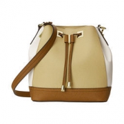 Calvin Klein Saffiano Drawstring 女士真皮水桶包