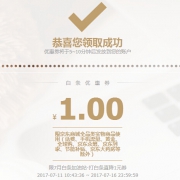 优惠券：京东金融 1元直降白条券