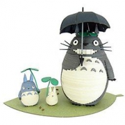 中亚Prime会员 : SANKEI 吉卜力工作室系列 纸模型 MK07-19 雨中的大小龙猫
