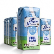 限地区：So Natural 澳伯顿 全脂UHT牛奶 200ml*24盒*3件
