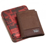 Levis 李维斯 Trifold Two-Tone  男士真皮钱包