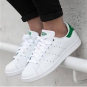 Adidas Originals 阿迪达斯 Stan Smith 男童款复古小白鞋 绿尾