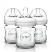 飞利浦新安怡（AVENT）  自然原生系列 玻璃奶瓶 4盎司 3只装