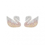 曲筱绡同款！ SWAROVSKI 施华洛世奇 Iconic Swan 穿孔天鹅耳环 包邮