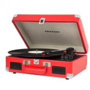 Crosley CR8005C-BK Cruiser II Portable Battery Powered 3-Speed Turntable, Black