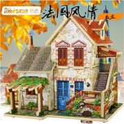 若态 手工DIY木质小屋拼图模型 多款样式