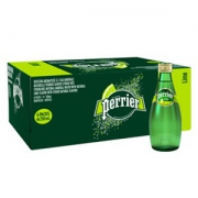perrier 巴黎水 天然气泡矿泉水 青柠味 330ml*24瓶