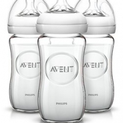 中亚Prime会员！Philips 飞利浦 AVENT 新安怡 天然玻璃奶瓶 8盎司 3件装