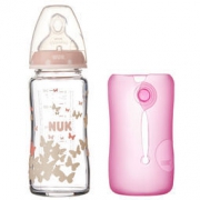 NUK 宽口径玻璃奶瓶 240ml+奶瓶保护套 +凑单品