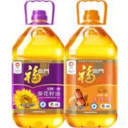 限华东：福临门 压榨花生油+压榨葵花油 3.68L*2瓶