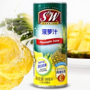 S&W 菲律宾进口菠萝汁 100%NFC源自真果 240ml*4罐