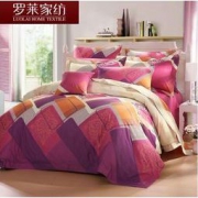 罗莱家纺 全棉格纹四件套 迷踪 220*250cm