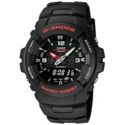CASIO 卡西欧 G-SHOCK系列 G-100-1B 防磁防震双显运动男表