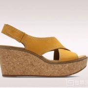 17年夏季新款，Clarks 其乐 Aisley Tulip 女士真皮坡跟凉鞋 国内￥909 Prime会员免费直邮