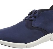 42码起：Clarks 男士 Triflow Mid Hi-Top 蓝色磨砂运动鞋