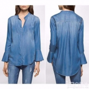 Calvin Klein Jeans 女士100%纯天丝牛仔上衣 $19.83