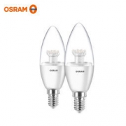 OSRAM 欧司朗 E14小螺口LED灯泡 3.3W 暖白光 2只装