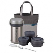 PrimeDay：Zojirushi 象印 SL-NCE09 Ms. Bento 不锈钢真空保温便当盒