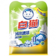 白猫（Baimao） 冷水速洁无磷洗衣粉 1.2kg *2件