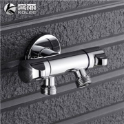 客丽 全铜三角阀分水器 一进二出