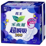 Laurier 乐而雅 超瞬吸 纤巧夜用护翼型卫生巾 30cm 10片