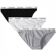 Calvin Klein Womens 3 Pack Carousel Bikini Panty  White/Gray/Black 中