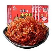 老川东 牛肉干小吃零食 灯影牛肉丝麻辣味13g*20袋/盒 （新老包装随机发货） *6件+凑单品
