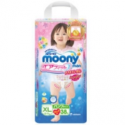 moony 尤妮佳 女婴用拉拉裤 XL38片 *5件