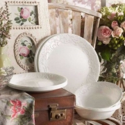 精细浮雕，Corelle 美国康宁 精细餐具16件套 Prime会员免费直邮