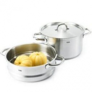 低过618！Fissler 菲仕乐 家庭系列汤锅24cm +蒸屉