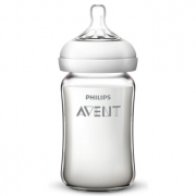 飞利浦新安怡（AVENT）  宽口径自然顺畅玻璃奶瓶 240ml *2件