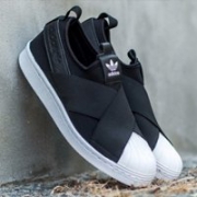补码！adidas Originals 阿迪达斯Superstar交叉绑带一脚蹬