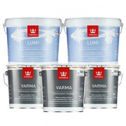 Tikkurila 芬琳漆 北极雪超白内墙漆9L威玛底漆套装【可刷72㎡建筑面积房屋，专为雪白色打造，不建议调色，咨询客服：010-52424257】
