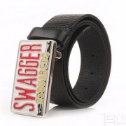 意大利潮牌 Dsquared2 D二次方 意产 男士牛皮板扣腰带