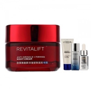 LOREAL PARIS 巴黎欧莱雅 复颜抗皱 紧致滋润晚霜 50ml + 美白三件套中样