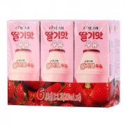 限华东 华南：宾格瑞 草莓味牛奶饮料 200ml*6 韩国进口