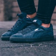 鹿晗同系列：PUMA 彪马Suede Emboss Iced Fluo男士麂皮时尚板鞋  薄荷绿色